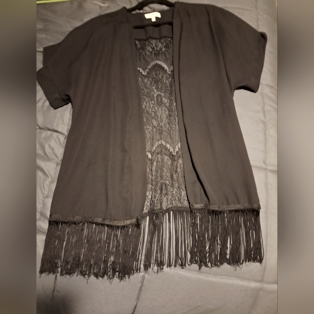 Black Lace Kimono